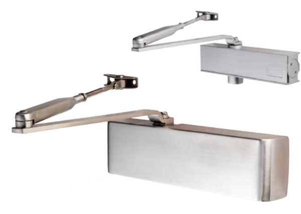 Eurospec Enduro Delayed Action DDA Compliant Overhead Door Closer, Spring Variable Power Size 2-5, Various Finishes