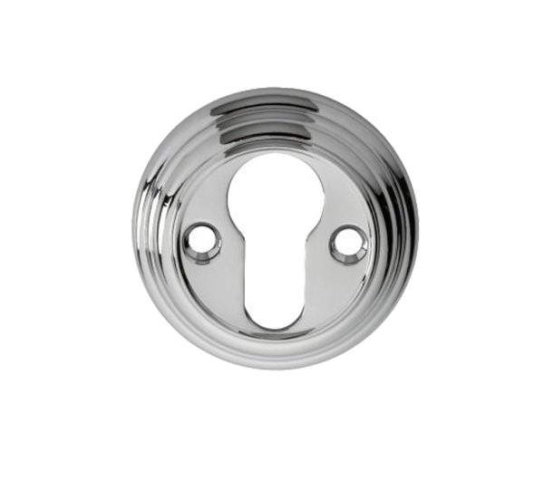 Delamain Euro Profile Escutcheon, Polished Chrome