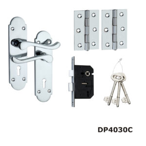Lever On Back Plate Lock Set
