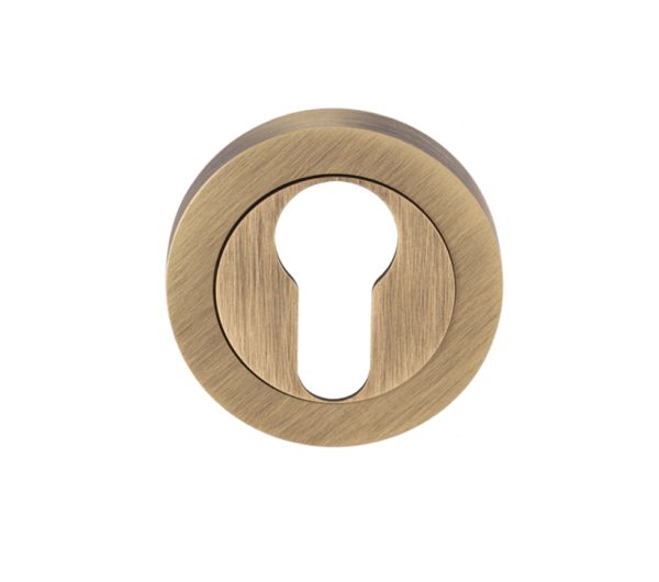 Euro Profile Escutcheon, Antique Brass