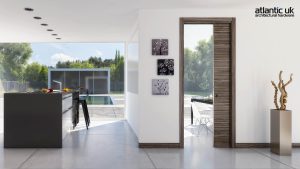 Ermetika EvoKit Pocket Door System 826x2040 Door 100mm WT - Raw Wood