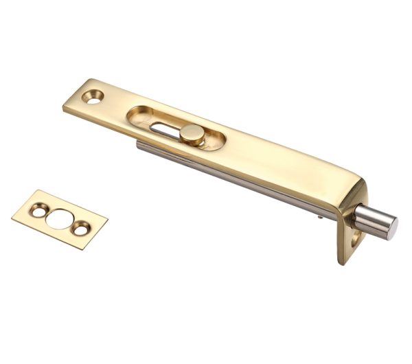 Zoo Hardware Fulton & Bray Sunk Slide Flush Bolt (17Mm X 100Mm), Polished Brass