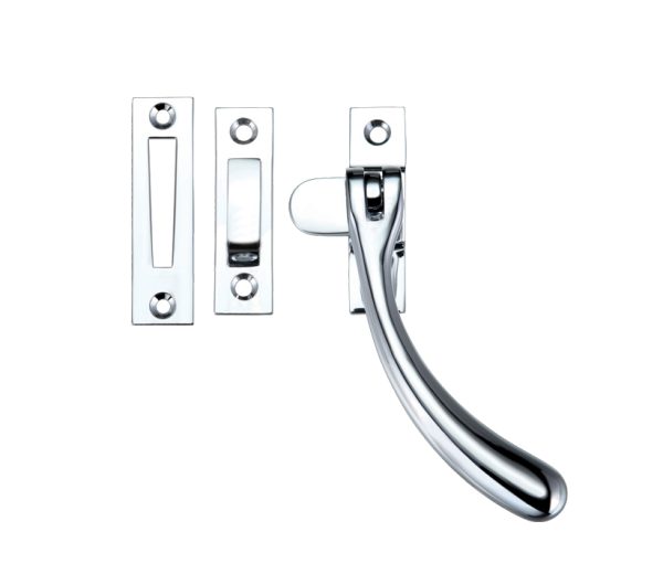 Zoo Hardware Fulton & Bray Offset Casement Fastener, Polished Chrome