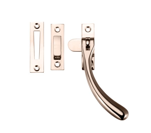 Zoo Hardware Fulton & Bray Offset Casement Fastener, Pvd Stainless Satin Nickel -