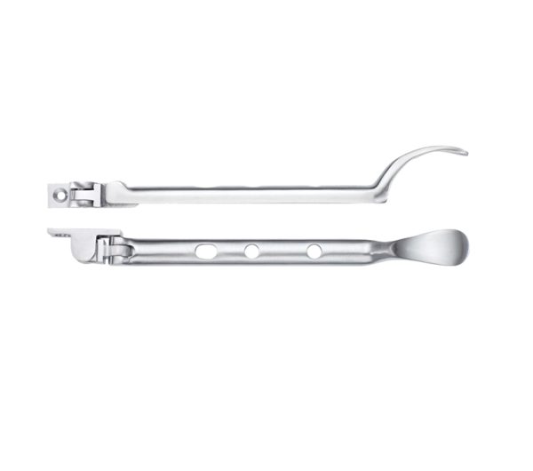 Zoo Hardware Fulton & Bray Spoon End Casement Stay (8", 10" Or 12"), Satin Chrome