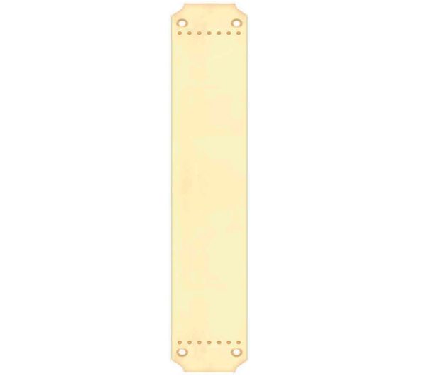 Fulton & Bray Cast Brass Art Nouveau Finger Plate (370Mm X 64Mm), Polished Brass