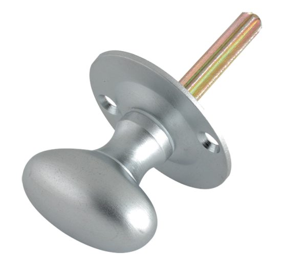 Zoo Hardware Fulton & Bray Oval Thumb Turn Rack Bolt (38Mm), Satin Chrome