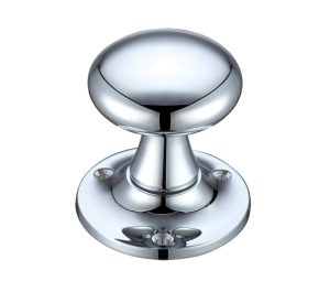 Zoo Hardware Fulton & Bray Mushroom Mortice Door Knobs, Polished Chrome - (Sold In Pairs)