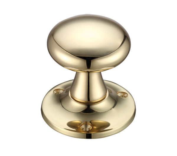 Zoo Hardware Fulton & Bray Mushroom Mortice Door Knobs, Polished Brass - (Sold In Pairs)