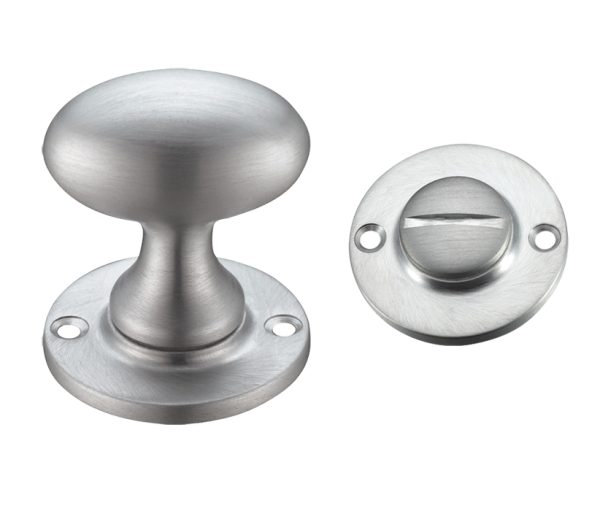 Zoo Hardware Fulton & Bray Oval Turn & Release (40Mm), Satin Chrome