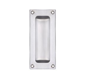 Zoo Hardware Fulton & Bray Rectangular Flush Pull, Satin Chrome