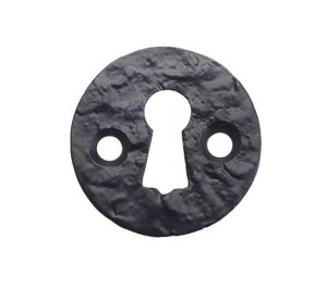 Zoo Hardware Foxcote Foundries Round Escutcheon, Black Antique