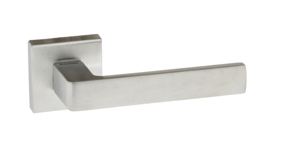 Forme Asti Lever Door Handle on Minimal Square Rose - Satin Chrome