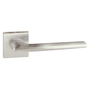 Forme Boston Lever Door Handle on Minimal Square Rose - Satin Chrome