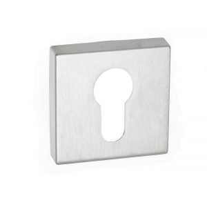 Forme Euro Escutcheons on Minimal Square Rose - Satin Chrome