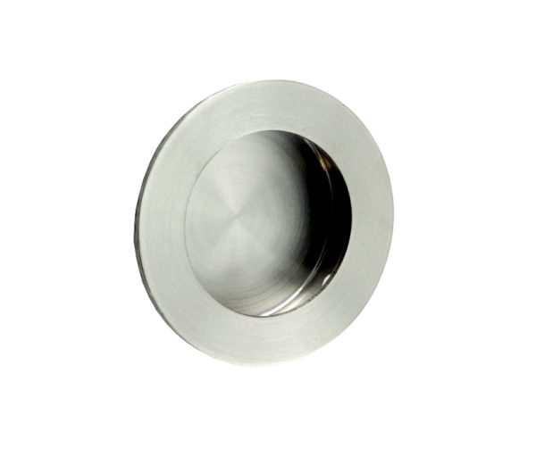 Eurospec Steelworx Circular Flush Pull (50Mm Or 80Mm Diameter), Satin Stainless Steel