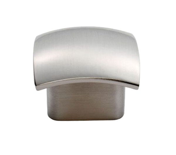 Fingertip Helio Cupboard Knob, Satin Nickel