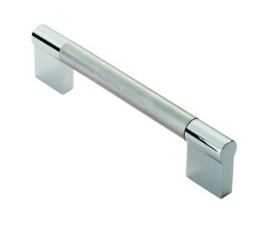 Fingertip Chunky Key Hole Bar Cabinet Pull Handles (Multiple Sizes), Satin Nickel & Polished Chrome