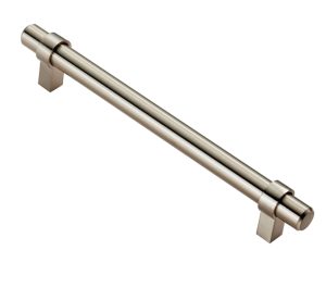 Fingertip Rail Cabinet Pull Handle (160Mm Or 320Mm C/C), Satin Nickel