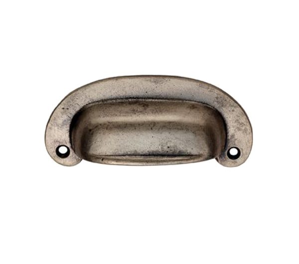 Fingertip Oval Plate Cup Handle (86Mm C/C), Pewter