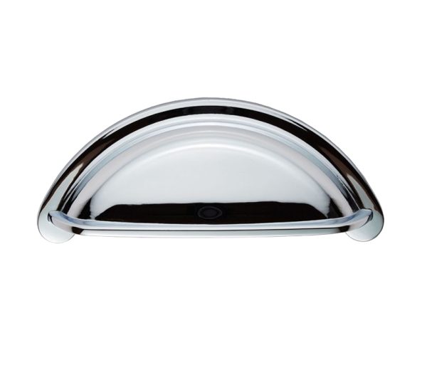 Cottage Cupboard Cup Pull Handle (76Mm C/C), Polished Chrome