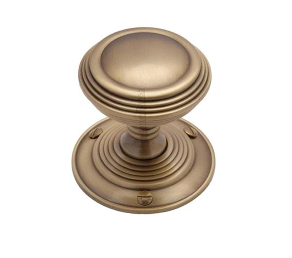 Heritage Brass Goodrich Mortice Door Knobs, Antique Brass (Sold In Pairs)