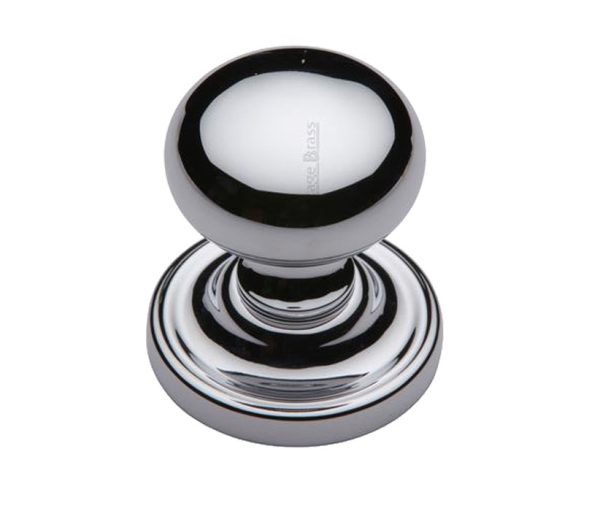 Heritage Brass Hampstead Mortice Door Knobs, Polished Chrome (Sold In Pairs)