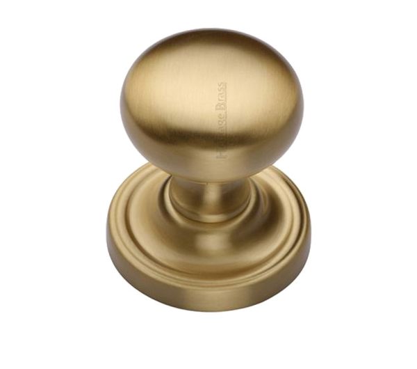 Heritage Brass Hampstead Mortice Door Knobs, Satin Brass (Sold In Pairs)