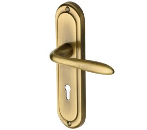 Heritage Brass Henley Antique Brass Door Handles - (Sold In Pairs)