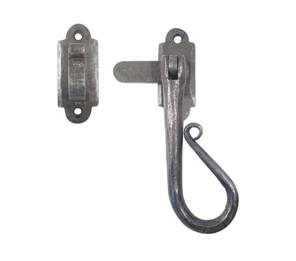 Frelan Hardware Handforged Shepherds Crook Casement Fastener (105Mm X 33Mm), Pewter