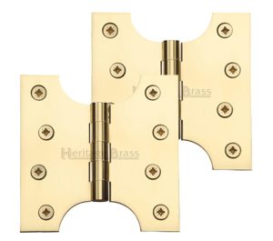 Heritage Brass 4 Inch Parliament Hinges, Polished Brass (Sold In Pairs)