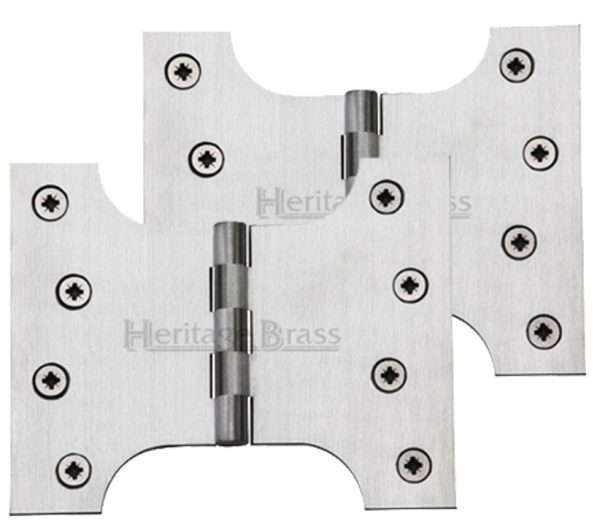 Heritage Brass 5 Inch Parliament Hinges, Satin Chrome (Sold In Pairs)