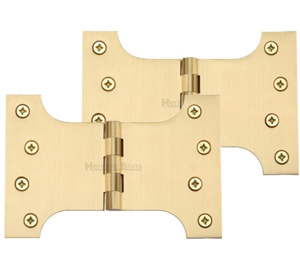 Heritage Brass 6 Inch Parliament Hinges, Satin Brass (Sold In Pairs)