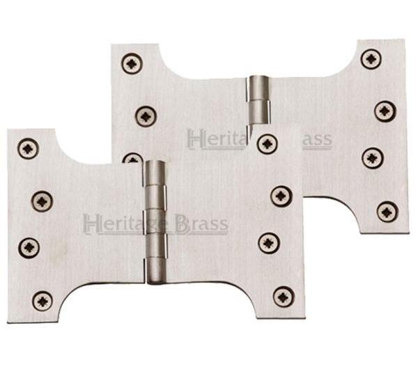 Heritage Brass 6 Inch Parliament Hinges, Satin Nickel (Sold In Pairs)