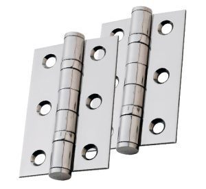 Eurospec 3 Inch Ball Bearing Hinges, Polished Chrome, Electro Brass Or Satin Nickel (Sold In Pairs)