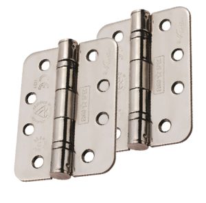 Eurospec Enduro 4 Inch Grade 13 Stainless Steel Ce Ball Bearing Radius Hinges, (Various Finishes) (Sold In Pairs)