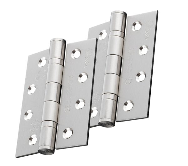 Eurospec 4 Inch Grade 13 Plain Ball Bearing Hinges, Satin Nickel (Sold In Pairs)