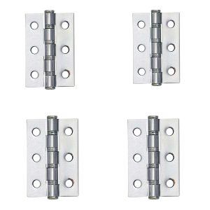 Ball Bearing Door Hinges - 72x50x2 - Polished Nickel