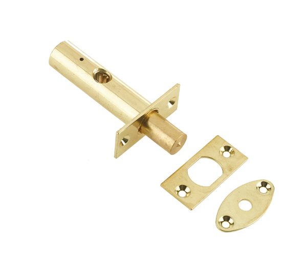 Frelan Hardware Mortice Rack Bolt (28Mm Backset), Polished Brass