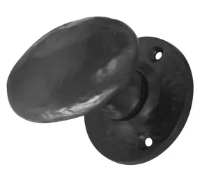 Oval Shape Mortice Door Knob Black