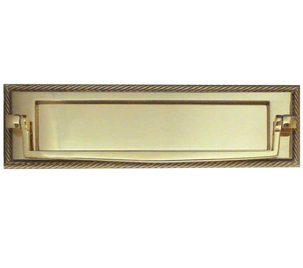 Frelan Hardware Georgian Brass Postal Knocker Letterplate (254Mm X 76Mm), Polished Brass