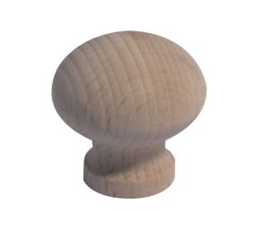 Wooden Cupboard Knob (30mm, 38mm OR 50mm), Unvarnished Wood