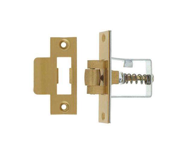 Frelan Hardware Heavy Duty Rollerbolt Catch, Satin Brass