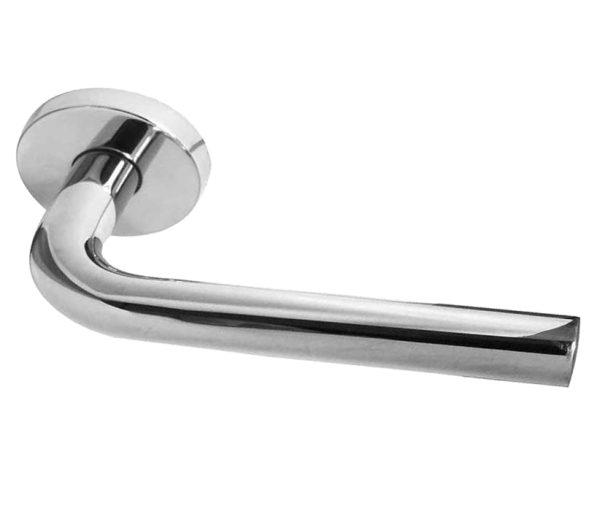 Radium Door Handle On Rose Grade 304 Polished Stainless Steel