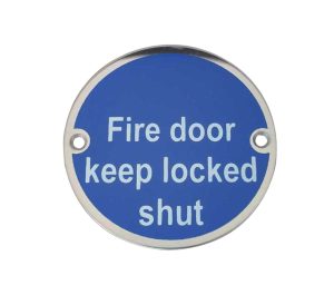 Frelan Hardware Fire Door Keep Locked Shut (75Mm Diameter), Polished Stainless Steel