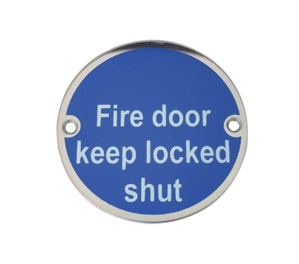 Frelan Hardware Fire Door Keep Locked Shut (75Mm Diameter), Polished Stainless Steel