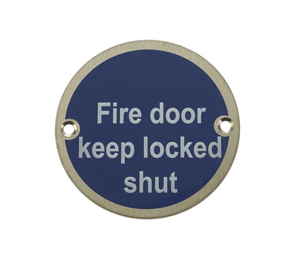 Frelan Hardware Fire Door Keep Locked Shut (75Mm Diameter), Satin Stainless Steel