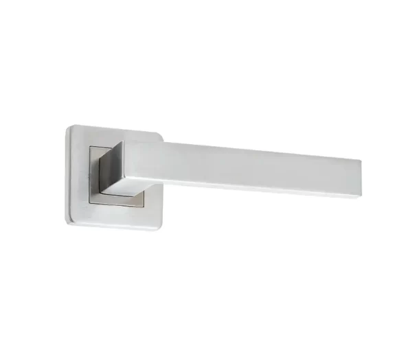 Sirius Door Handle On Rose Grade 304 Satin Stainless Steel