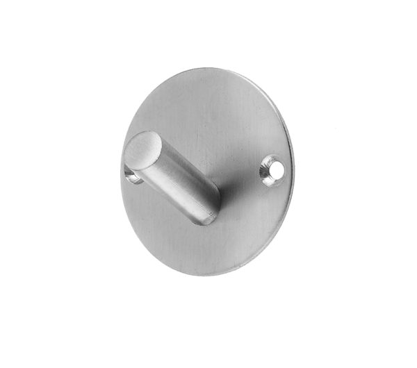 Frelan Hardware Round Single Robe Hook, Satin Stainless Steel