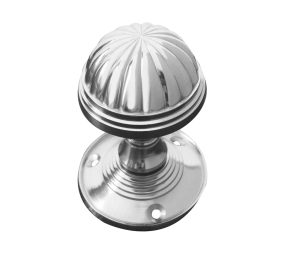 Frelan Hardware Fluted Mortice Door Knob, Polished Chrome (Sold In Pairs)